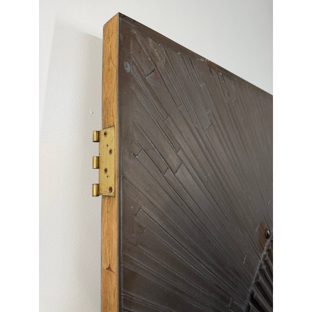 Monumental Kaylien Lustr-Metl Bronze Sunburst Double Doors For Sale - Image 14 of 15