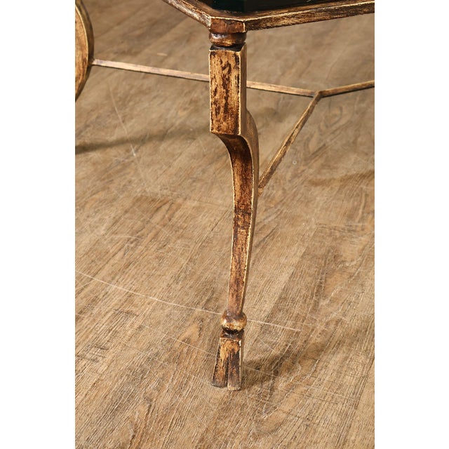 Minton Spindell 'Durant' Glass Top Iron Coffee Table For Sale In Philadelphia - Image 6 of 18