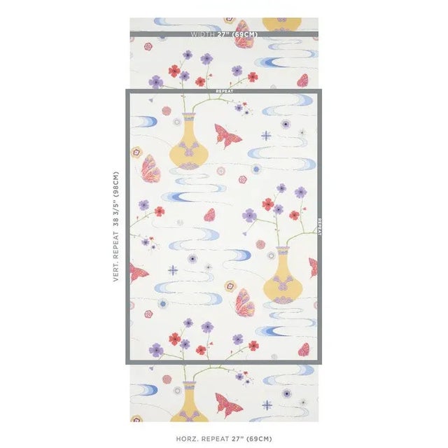 Part of the Cristina Buckley collection, Fantasia wallpaper is a whimsical take on traditional chinoiserie themes....