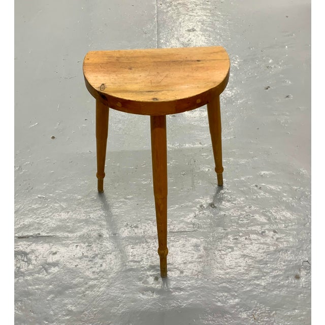 Mid-Century Modern Tall Tripod Stool in Solid Pine, by a Danish Cabinetmaker, Mid Century, Ca 1960s For Sale - Image 3 of 4
