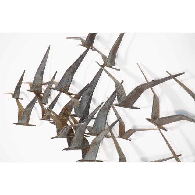 Curtis Jere Curtis Jeré "Birds in Flight" Patinaed Wall Hanging For Sale - Image 4 of 4
