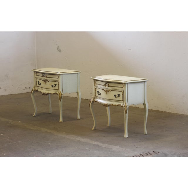 Venetian Style Painted Wood Nightstands, 1960s, Set of 2 For Sale - Image 15 of 18