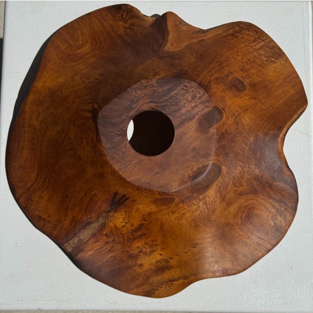 Small Wavy Leaf-Shaped Teak Pendant Light, 1980s For Sale - Image 14 of 18
