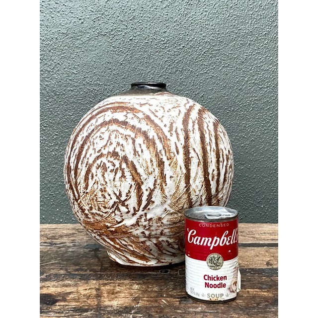 Vintage Abstract Ceramic Vessel For Sale - Image 9 of 12
