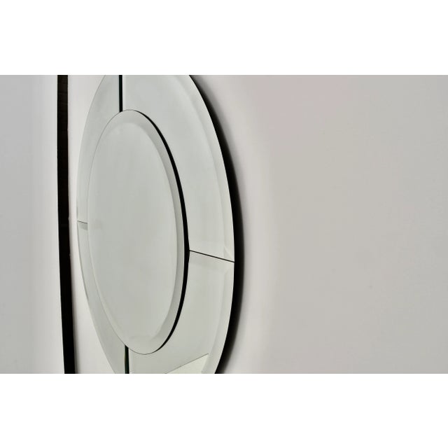 Glass Karl Springer Saturn Mirror, 48", Usa C1980s For Sale - Image 7 of 8