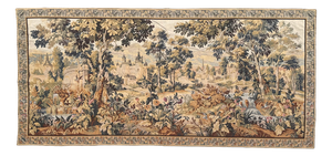 Large Vintage Flemish Castle Jacquard Tapestry in the style of Aubusson, 1970s