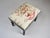 Faux Bamboo Ottoman Bench Stool New Floral Upholstery For Sale - Image 9 of 10