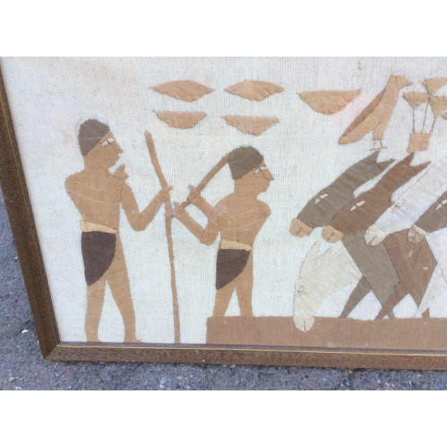 Quilted Primitive Pictorial Panel For Sale - Image 4 of 6