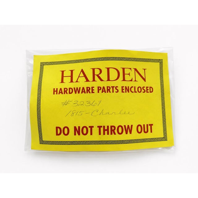 Vintage Harden Cherry Armoire Cabinet | Traditional Entertainment Wardrobe Storage Cabinet | Brass Hardware For Sale In Boston - Image 6 of 6