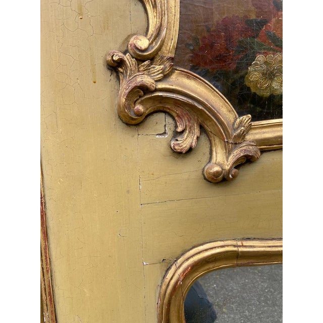 Louis XV French Painted and Gilded Trumeau Mirror For Sale - Image 12 of 18