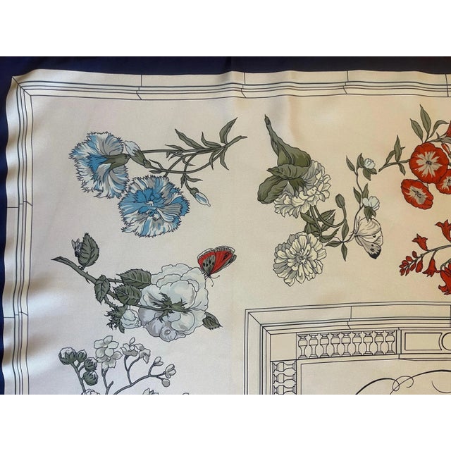 1950s Hermès Scarf “Quai Aux Fleurs” For Sale - Image 5 of 10