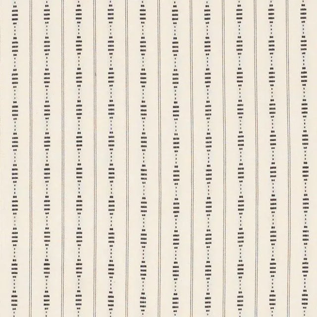 Sample - Schumacher Rania Stripe Fabric in Black For Sale