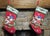 Traditional Set of 2 Vintage Festive Christmas Stockings For Sale - Image 3 of 18