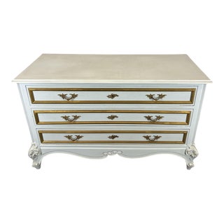 Vintage French Carved Chest of 3 Drawers For Sale