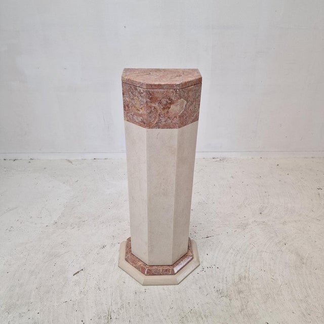 1980s Italian Marble Pedestal, 1980s For Sale - Image 5 of 15