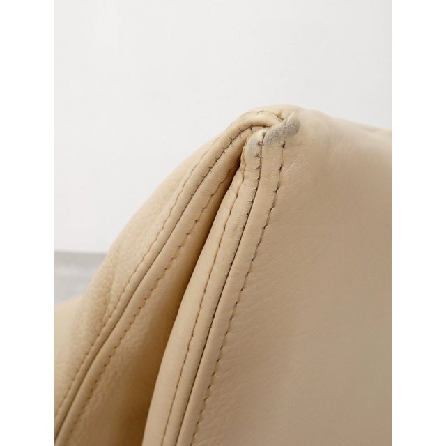 Onda Chair in Cream Leather by Giovanni Offredi for Saporiti Italia, 2000s For Sale - Image 12 of 18