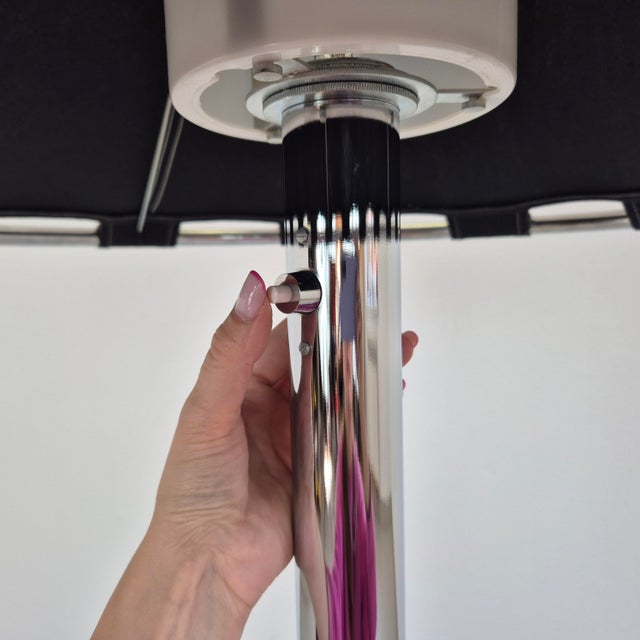 1980s Chrome Floor Lamp by Anna Ehrner for Ateljé Lyktan, Sweden, 1980s For Sale - Image 5 of 12