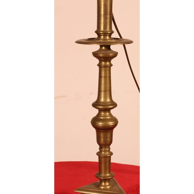 Antique Bronze Table Lamp, 1600s For Sale - Image 9 of 11