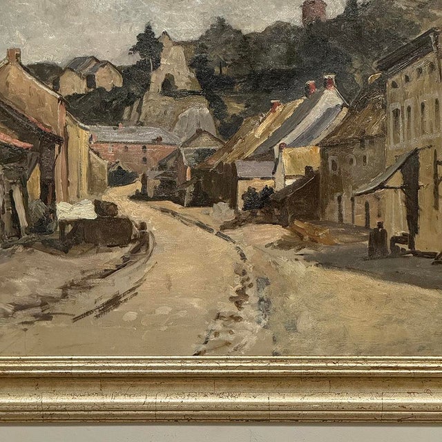 19th Century Framed Oil Painting on Canvas by Henri Orban (1836-1904) 'Esneux' For Sale - Image 13 of 18