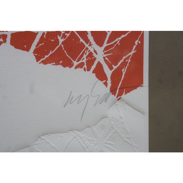 Max Hayslette Signed Abstract Winter Sunset Serigraph Print 44" For Sale - Image 11 of 15