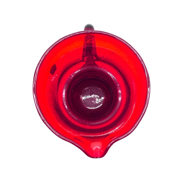 Red Glass Juice Service from Sudety Glassworks, 1970s For Sale - Image 10 of 17