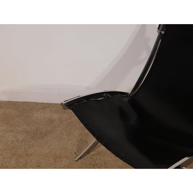 Leather Scissor Chair by Antonio Citterio for Flexform Italia, Circa 1980s For Sale - Image 14 of 18