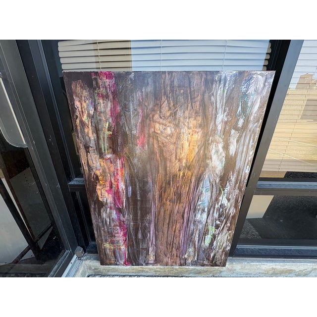 Late 20th Century Post-Modern Abstract Painting For Sale - Image 4 of 14