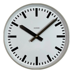 Vintage Industrial Factory Wall Clock from Siemens, 1970s