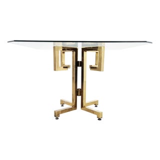 Geometrical Brass Dining Table, 1970s For Sale