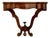 Mid-Century Mahogany Wall-Mounted Scalloped Console Table For Sale