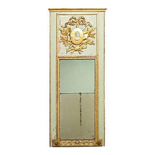 French 19th Century Painted & Gilt Trumeau For Sale