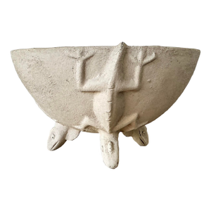 Vintage Boho Cast Lizard Ceramic Bowl