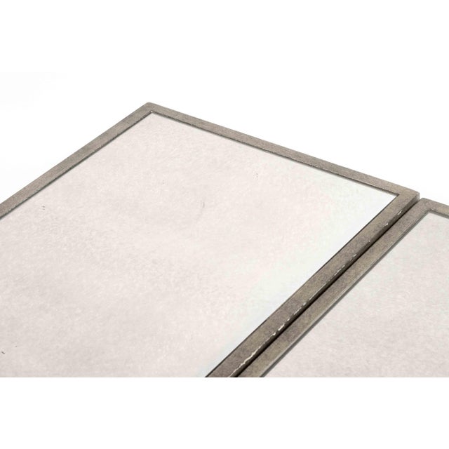 Silver Hollywood Regency Style Mirrored Vanity Table For Sale - Image 8 of 13