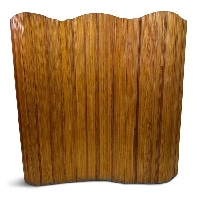 French Art Deco Pine Screen attributed to Baumann Fils et Cie, Melun-Paris, 1940s For Sale - Image 12 of 12