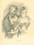 Charcoal drawing on paper. Hand signed in the lower center. Very good condition. This piece is attributed to the mentioned...