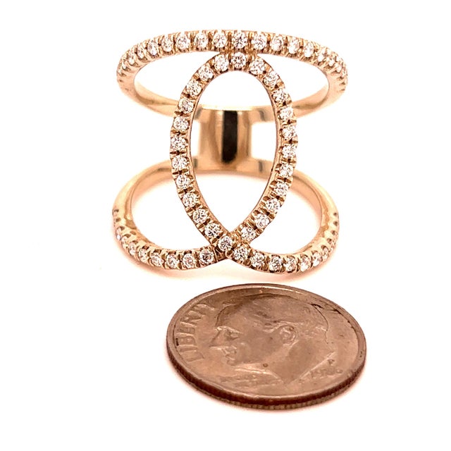 2010s Diamond Ring 14k Gold 0.85 TCW Certified For Sale - Image 5 of 12
