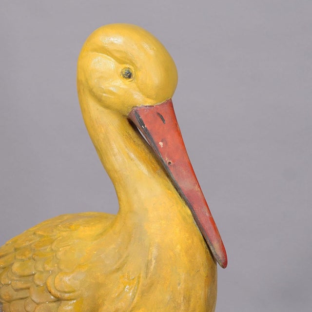 Rare Terracotta Stork for Garden Decoration, Germany Ca. 1950s For Sale - Image 6 of 9