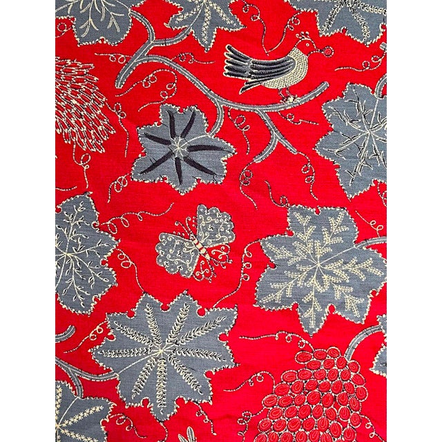 "Les Oiseaux Enchantes" by China Seas/ Quadrille Fabrics Remnant, 3.89 Yards For Sale - Image 10 of 13