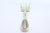 Silver Fish Serving Fork with Floral Motifs in Relief on the Handle, in Good conditions.
