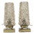 Brass & Bubble Glass Bedside Table Lamps from Teka, Germany, 1950s, Set of 2 For Sale