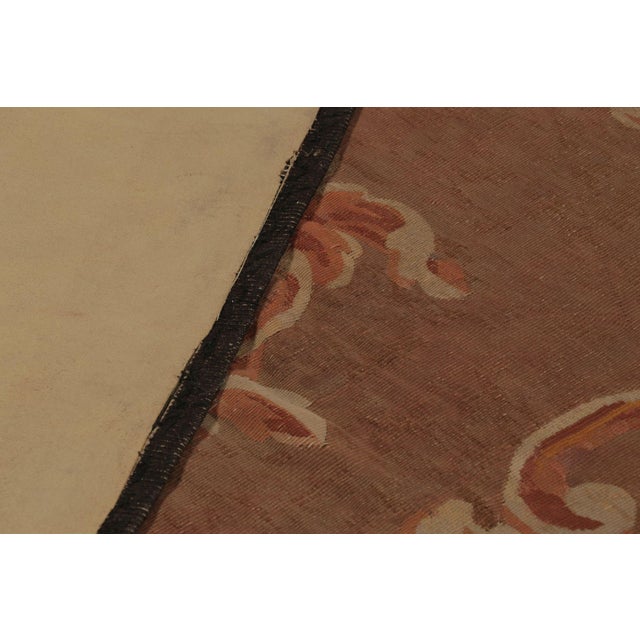 Antique French Aubusson Rug, Monumental Medallion in Terra-Cotta and Black - Rug & Kilim For Sale - Image 9 of 9