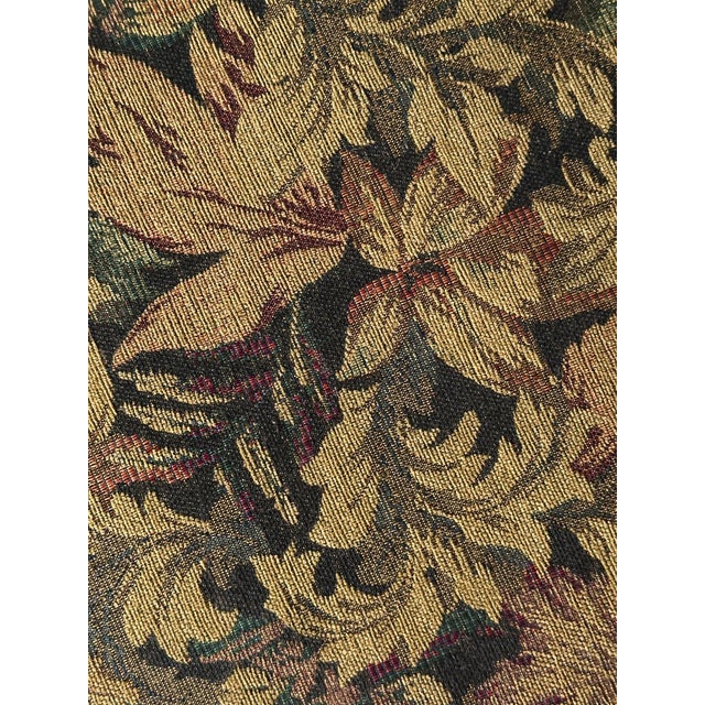 Fully-Upholstered Jacquard Tapestry Parsons Bench, 1980s For Sale - Image 15 of 16