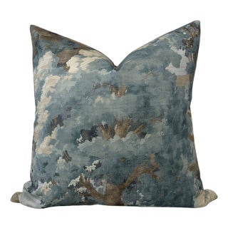 Woodland Clearing Floral Pillow Cover in Spa For Sale