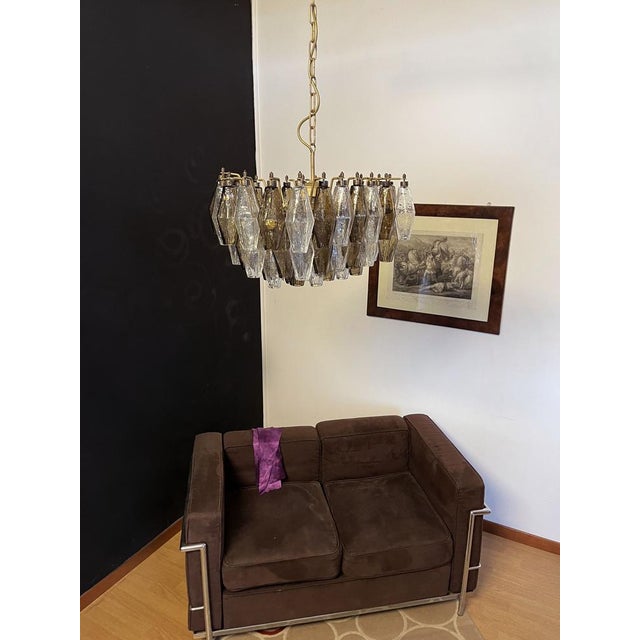 Chandelier in Clear and Smoked Glasses by Carlo Scarpa, 1990 For Sale - Image 12 of 18