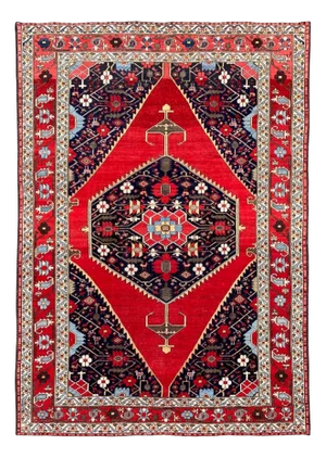 Antique Mazlagan Rug, 1890s
