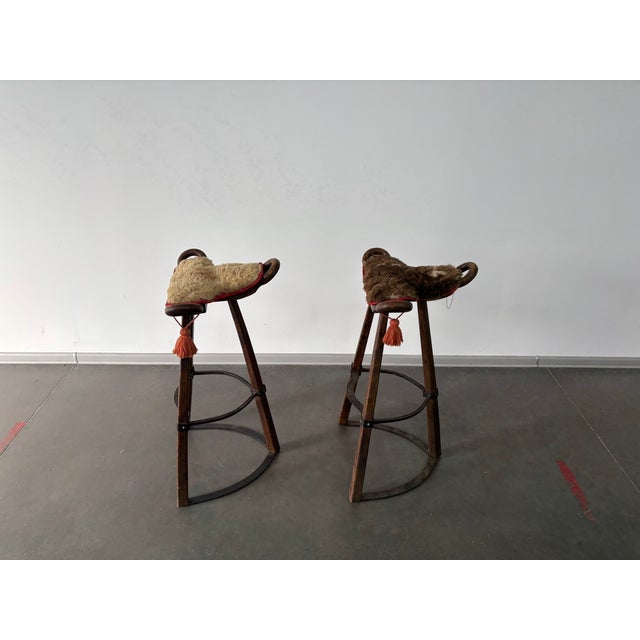 Brutalist Vintage Brutalist Marbella Stools attributed to Sergio Rodrigues, 1970s, Set of 2 For Sale - Image 3 of 18