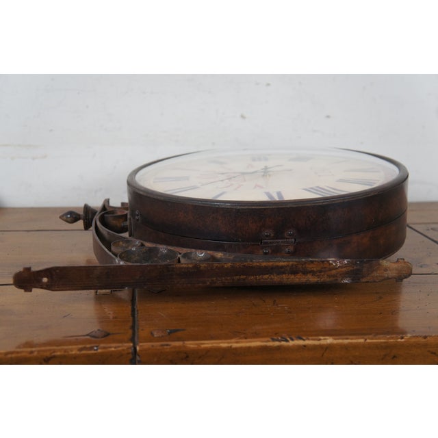 Vintage Victoria Station 1747 Double Sided Brass Wall Mount Railway