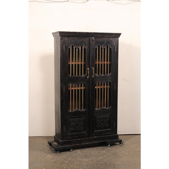Early 20th Century Tall British Colonial Cabinet, Early 20th C For Sale - Image 5 of 12