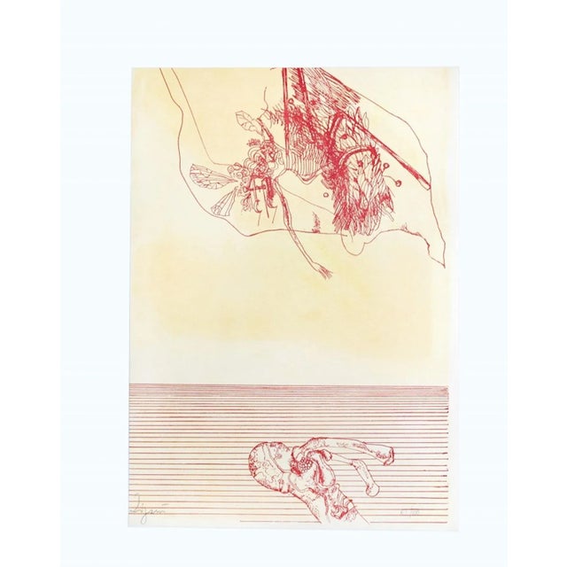 Untitled is a contemporary colored lithograph realized by the Italian artist Giuseppe Zigaina in the 1970s. This print is...