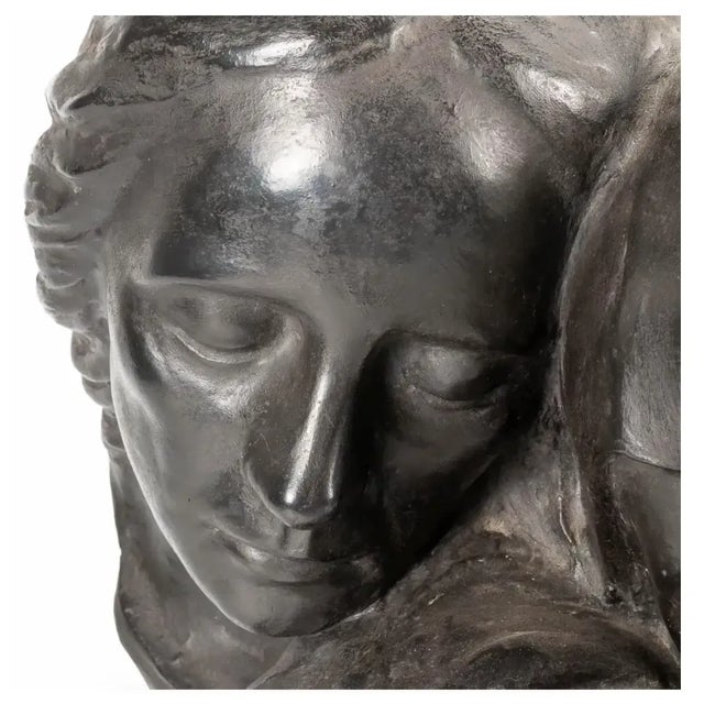 19th Century Monumental Stoneware Sculpture of the the Holy Family Consists of the Child Jesus, the Virgin Mary and Saint Joseph For Sale - Image 10 of 12